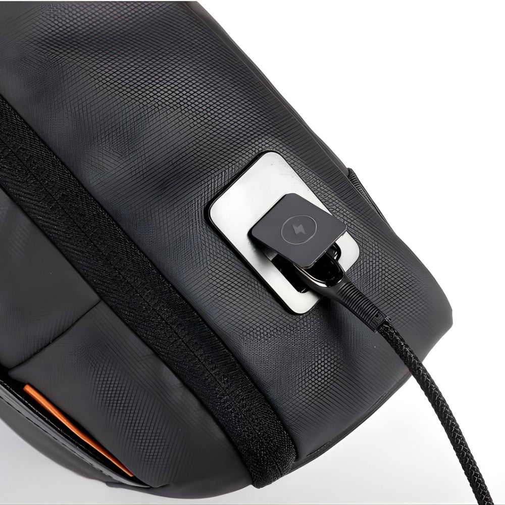 Porodo Gaming Water-Resistant PU Sling Bag With USB-C Port