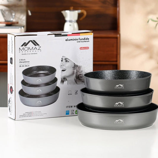 Momaz 3-Piece Non-Stick Pan Set